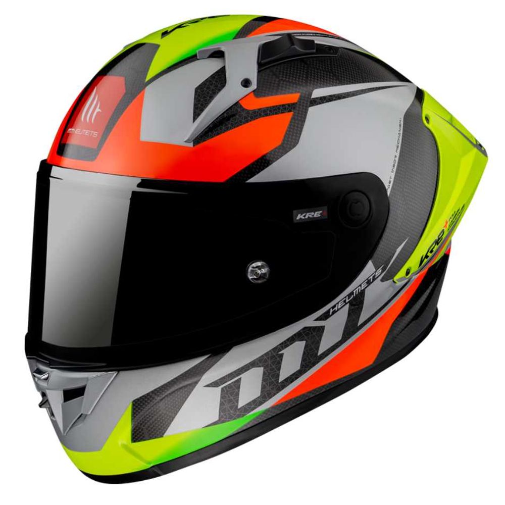 MT Helmets vizir za moto kacigu Kre+ Carbon Projectile D2 gloss gray slika 1