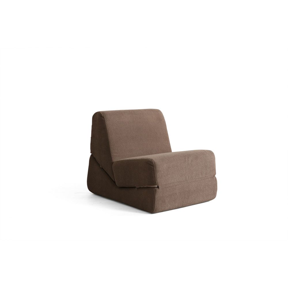 Sofa na razvlačenje za jednu osobu Origami u smešnim bojama: smeđa slika 2