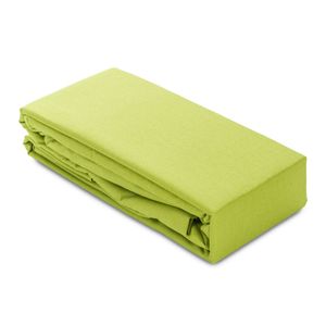 Pamučna plahta Svilanit Ivonne s gumicom - zelena green 90x200 cm