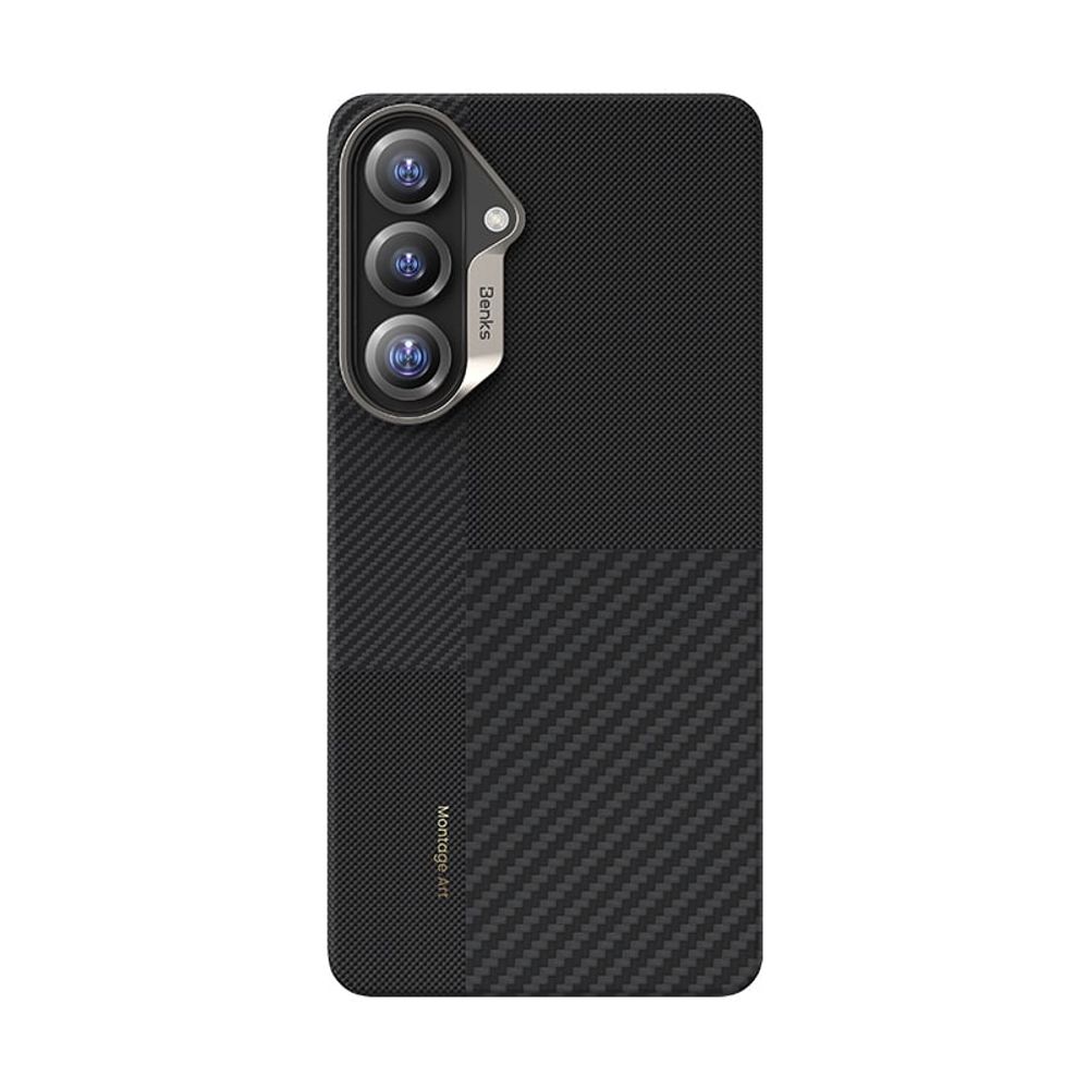 Benks Montage Magnetic Armor Air Kevlar maska ​​s metalnim okvirom za Samsung Galaxy S26 crna slika 1