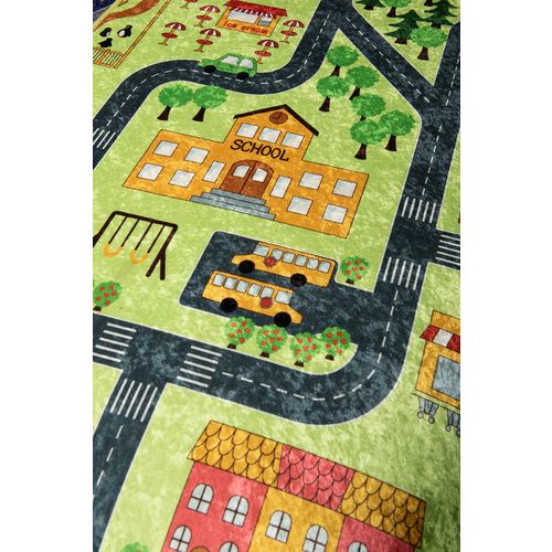 Conceptum Hypnose  Small Town - Zeleni Višebojni Tepih (140 x 190) slika 5