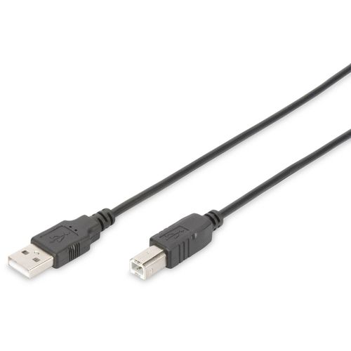 Digitus USB kabel USB 2.0 USB-A utikač, USB-B utikač 1.80 m crna okrugli, dvostruko zaštićen DB-300102-018-S slika 3