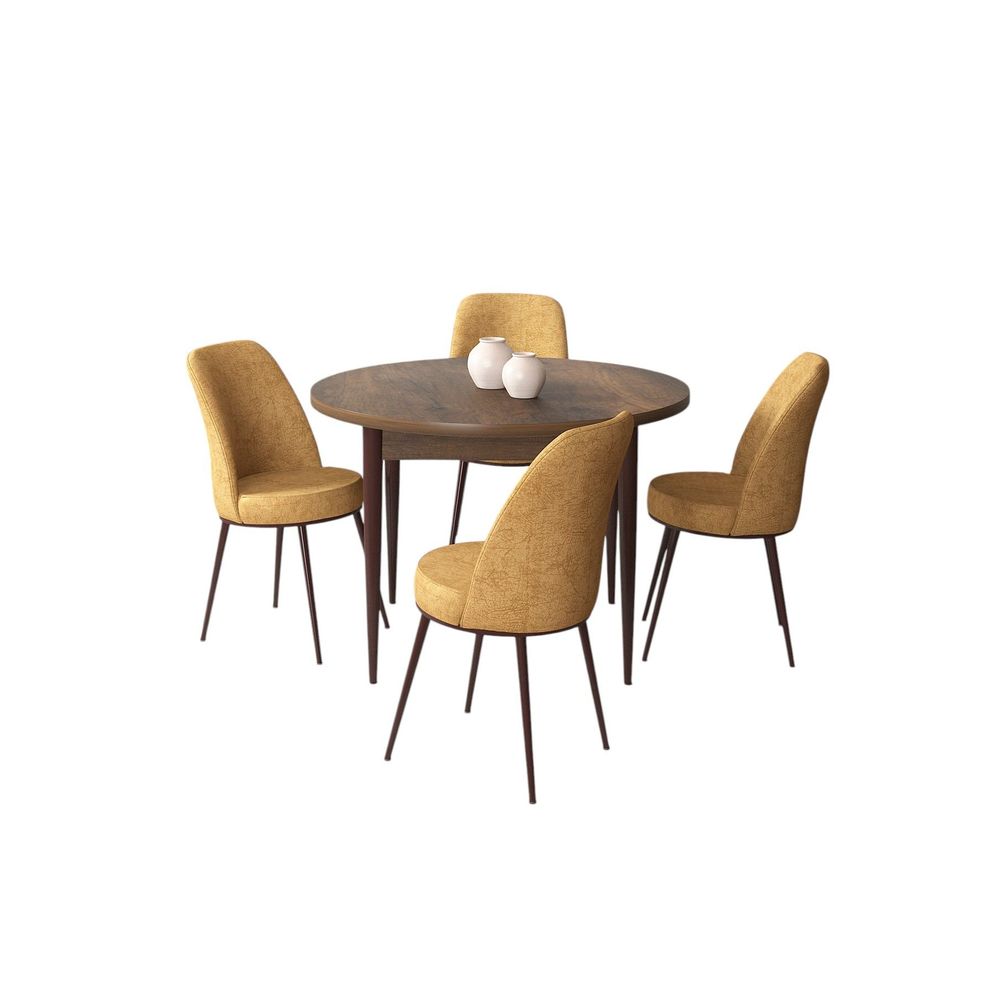 Tor Baroque, Cappuccino Set Trpezarijskog Stola i Stolica (5 Komada) slika 2