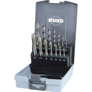 RUKO 245048RO komplet strojnih ureznika navoja 14-dijelni  metrički    DIN 371, DIN 376 HSS  1 Set