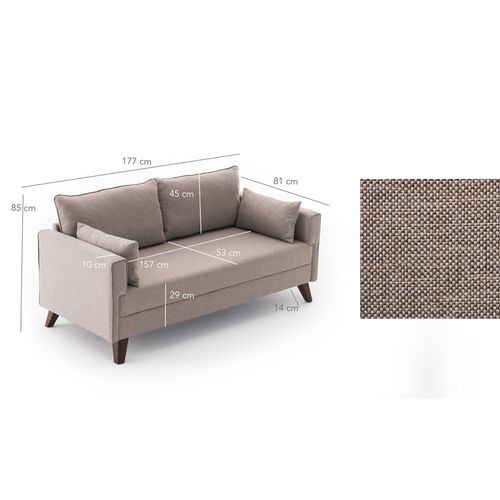 Atelier Del Sofa Dvosjed BELLA bež, Bella Sofa For 2 Pr - Cream slika 7