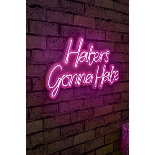 Wallity Ukrasna plastična LED rasvjeta, Haters Gonna Hate - Pink slika 1
