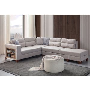 Ugaona Sofa Tloft Lijeva - boja: krem