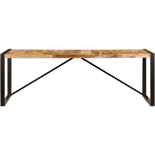 Blagovaonski stol 220 x 100 x 75 cm masivno drvo manga slika 16