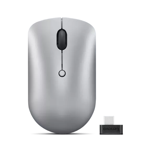 Lenovo GY51D20869 Lenovo 540 USB-C Mouse (Cloud Grey), 4-button mouse, On-the-fly DPI switch (800-1600-2400 DPI), Red optical slika 1