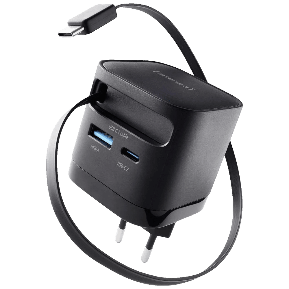 (Intenso) Punjač kučni sa type C kabelom / Power Adapter W65ACIC GaN, 1xUSB-A, 1xUCB-C, 65W  slika 3