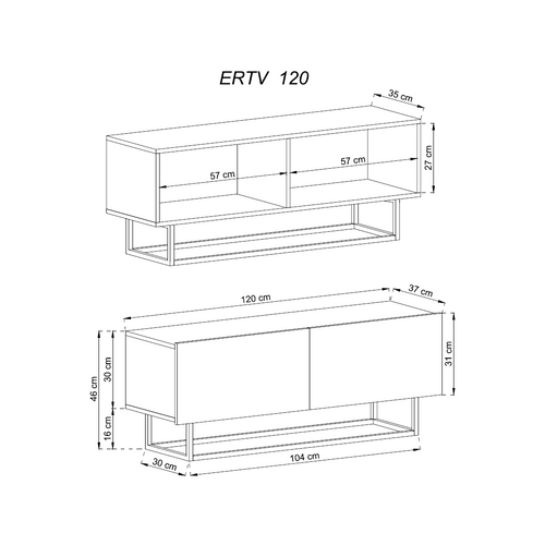 Komoda za televiziju ENJOY ERTV120 - bijela slika 2