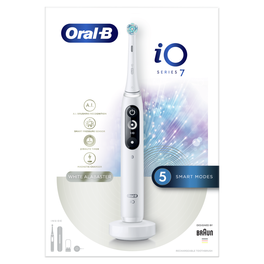 Oral B Električna Četkica Za Zube Io Series 7 White Alabaster slika 1