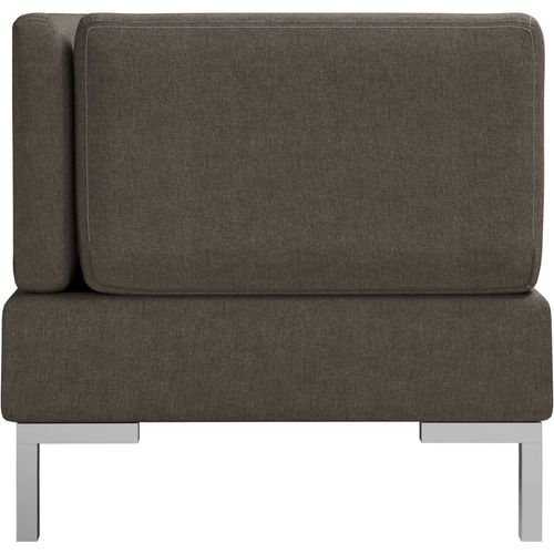 3-dijelni set sofa od tkanine smeđe-sivi slika 5