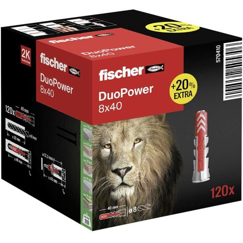 Fischer tipli Duopower 8x40, 100 komada + 20% gratis slika 1