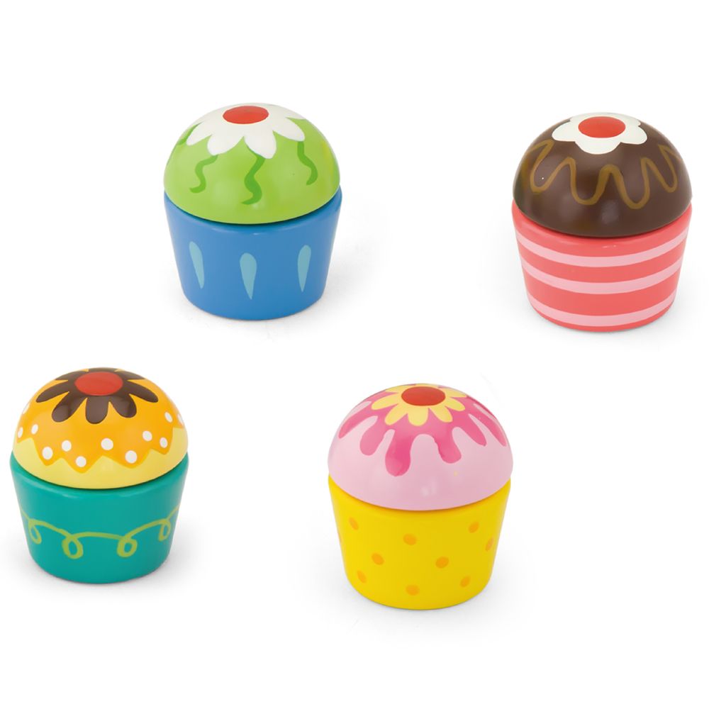 Viga drveni kolačići cupcakes 4 kom slika 2