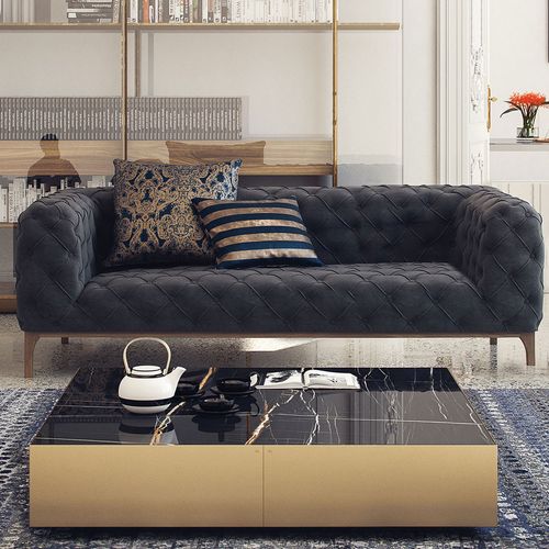 Atelier Del Sofa Fashion - Grey Grey 2-Seat Sofa slika 1
