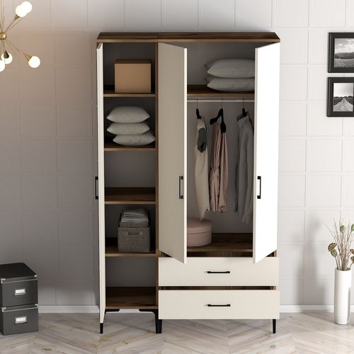 Kumsal PT - Walnut, Cream Walnut
Cream Wardrobe slika 3