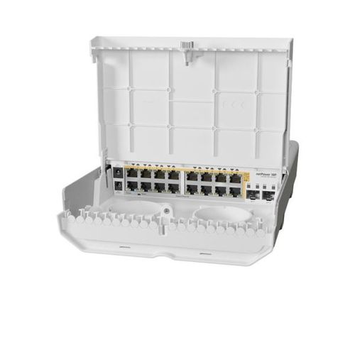 MikroTik (CRS318-16P-2S OUT) outdoor 18 port switch with 16 Gigabit PoE-out ports and 2 SFP slika 1