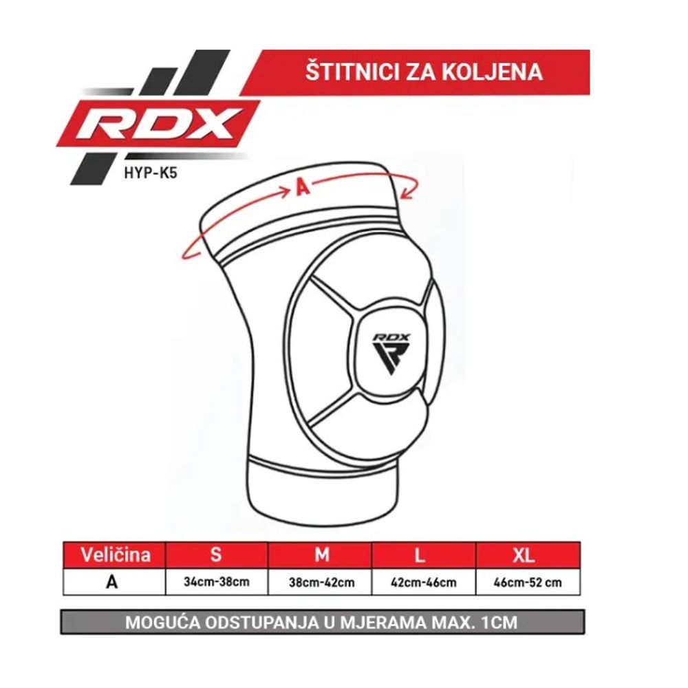 RDX Sports Štitnici za koljena za MMA i Muay Thai – Crno/Bijeli - M slika 5