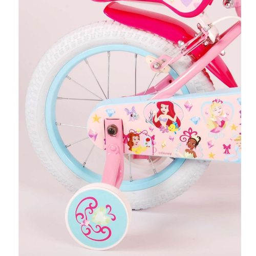 Dječji bicikl Disney Princess 14" s dvije ručne kočnice rozo srce slika 4