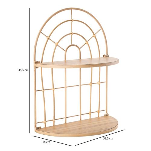 Mauro Ferretti Dvostruka polica Luk 34,5x18x45,5 cm slika 7