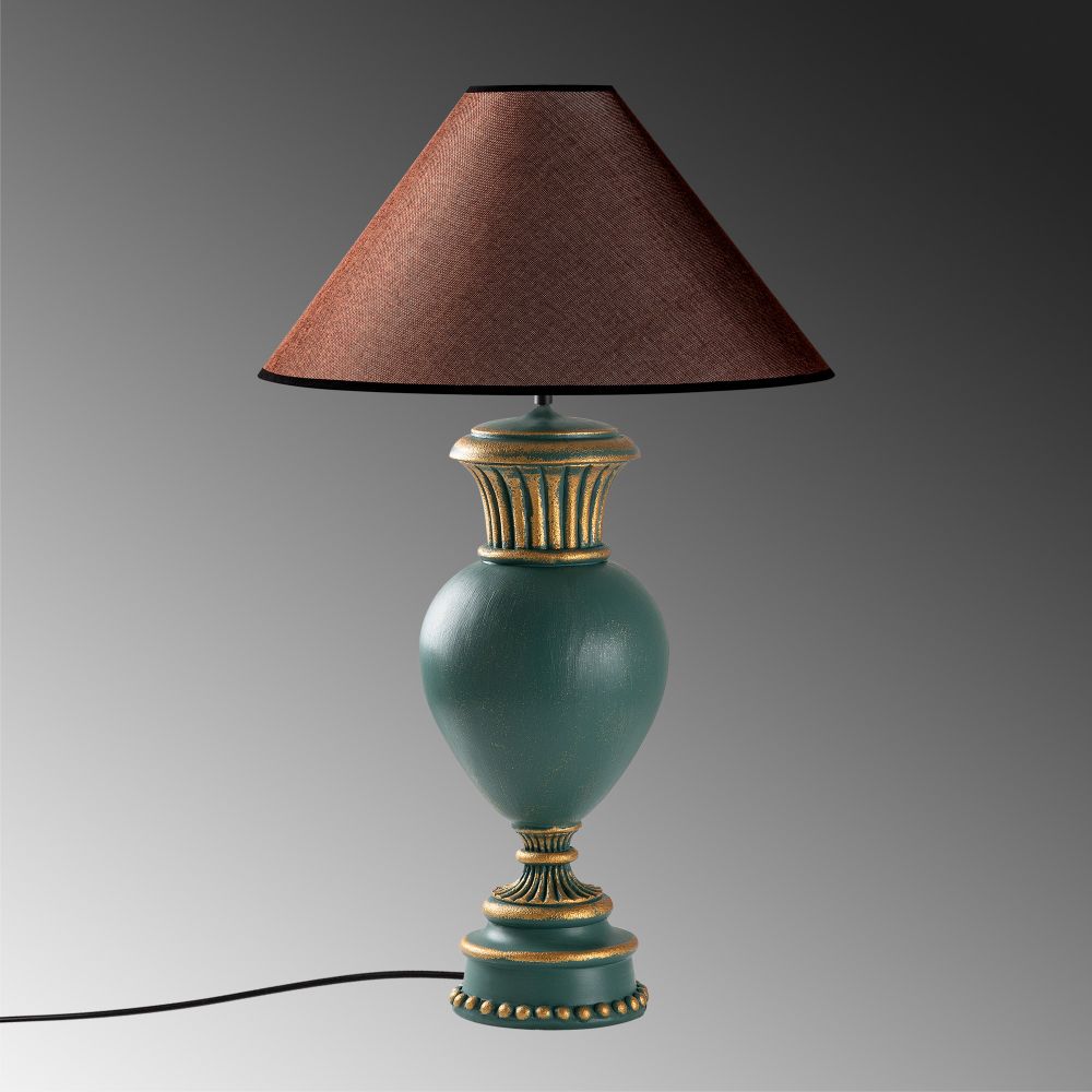 ELEGANZE-5323 Zelena-Smeđa Stolna Lampa slika 6
