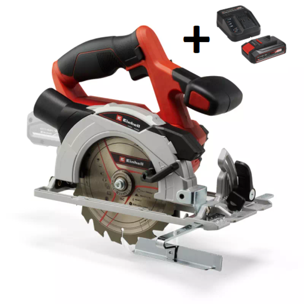 Einhell Akumulatorska ručna kružna testera TE-CS 18/150 Li - Solo + Baterija 2.5 Ah i punjač slika 1