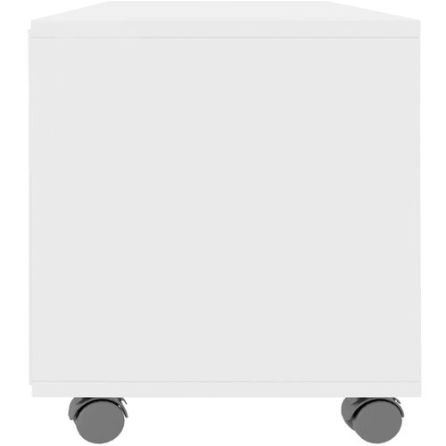 TV ormarić s kotačima visoki sjaj bijeli 90x35x35 cm od iverice slika 12