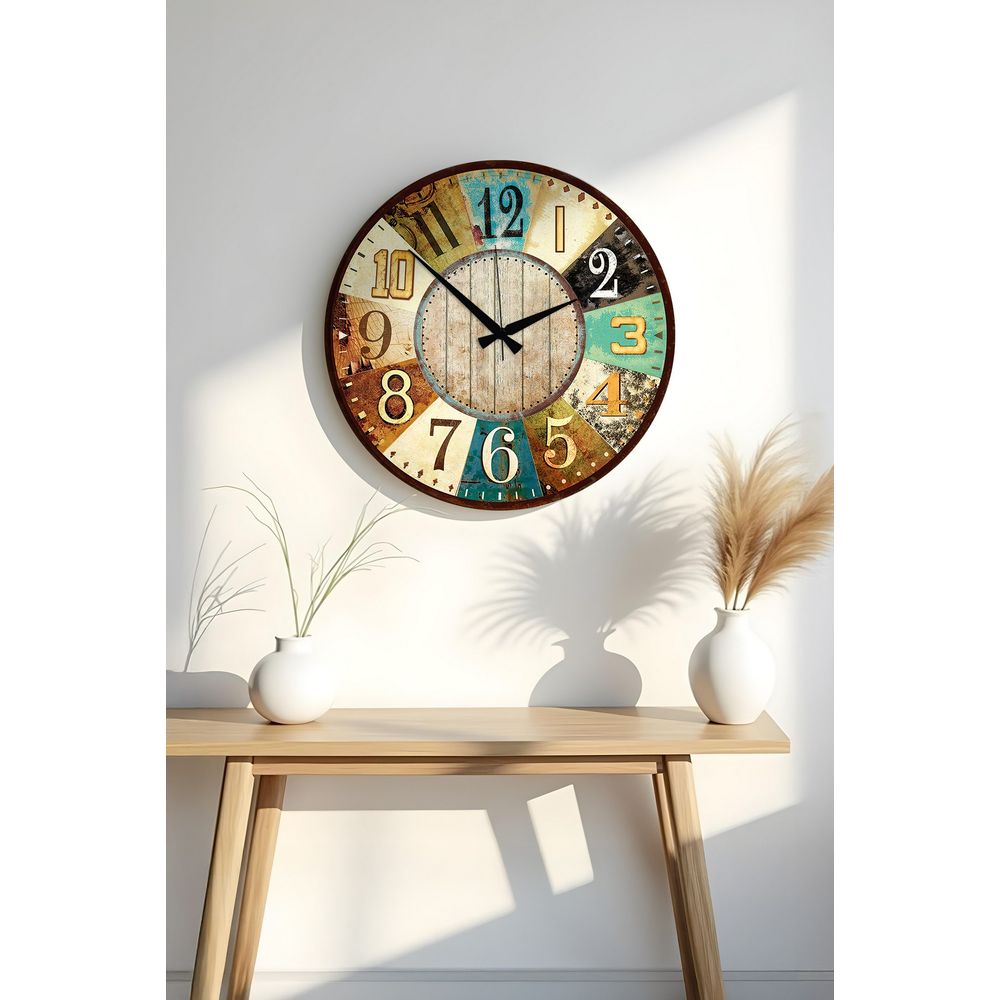 Decorative mdf clock Huhuas00007, colour: multicolor slika 1