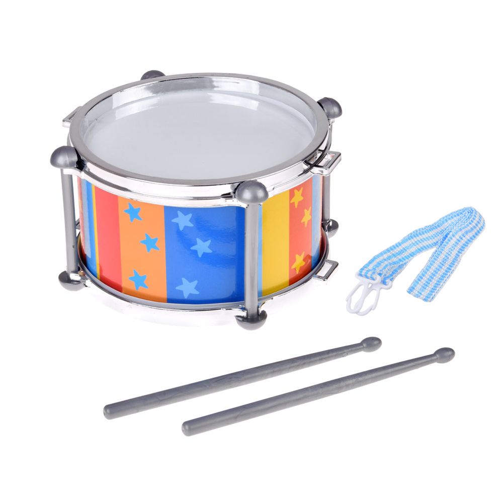 Šareni bubanj za bubnjara, 2 palice + remen, promjer 18 cm IN0181 slika 2