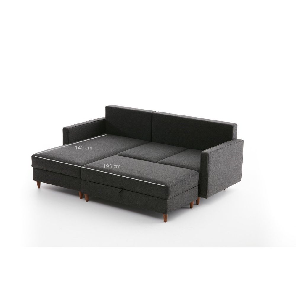 Ugaona Sofa Eva Left - Antracit slika 9