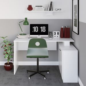 Başak Çalışma Masası - White White Study Desk