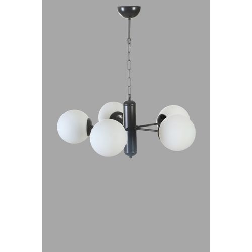 Bankok 5 Li Siyah Beyaz Camlı Avize Black
White Chandelier slika 4