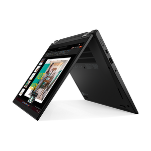 Lenovo Think 21FJ002SCX ThinkPad L13 Yoga G4 (BLACK) Core i5-1335U (10C (2P+8E)/12T, P 1.3/4.6GHz, E 0.9/3.4GHz, 12MB), DDR5 16GB(int), SSD 512GB PCIe 2242, 13.3" WUXGA (1920x1200) IPS AR/AS Touch, Pen, Iris Xe Graphics, WLAN, BT, KybUK BL, FPR, SCR, 1080p+IR, 46Wh, Win 11 Pro