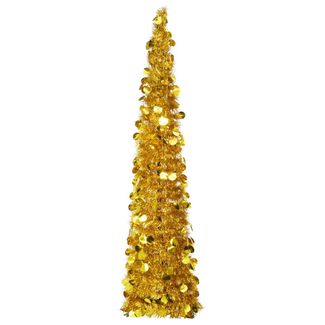 Prigodno umjetno božićno drvce zlatno 150 cm PET