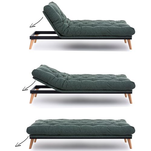 Saki - Green Green 3-Seat Sofa-Bed slika 15