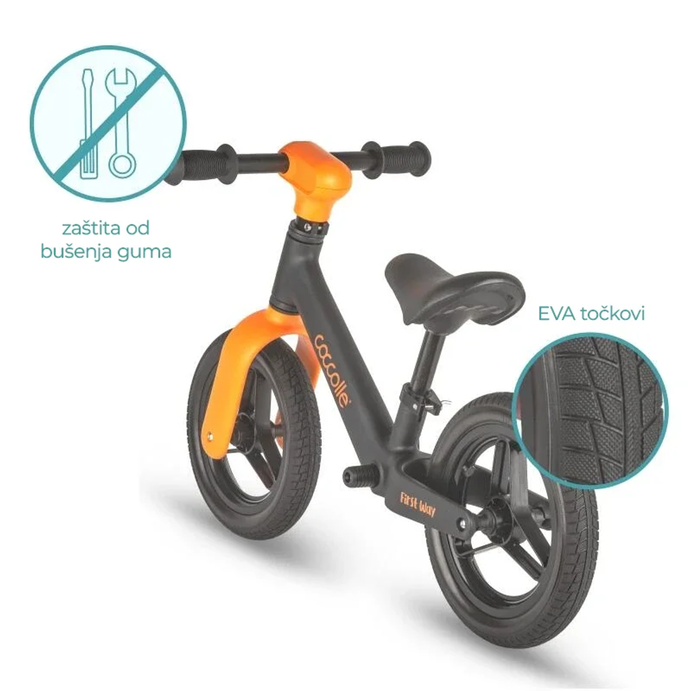 Coccolle® Balans bicikl First Way, Orange Shadow slika 9