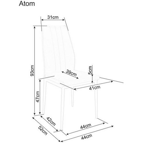 Stolica ATOM - baršun slika 4