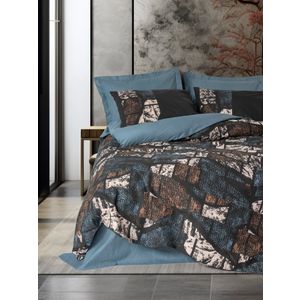 Ranforce double quilt cover set Senso, colour: petrol green