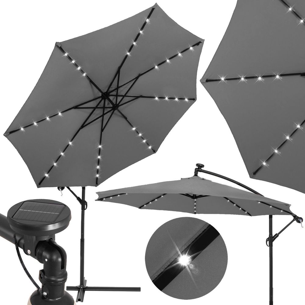 Vrtni suncobran 300 cm grafit slika 2
