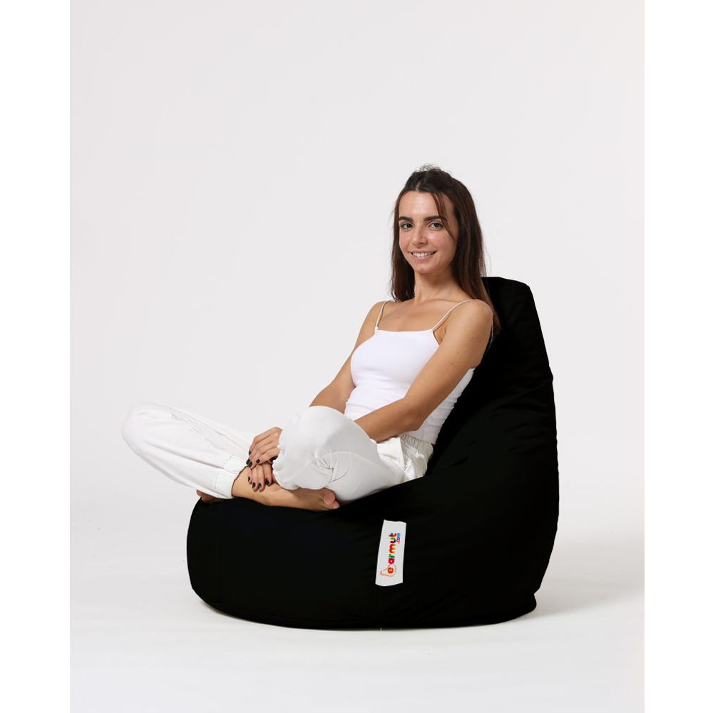 Drop L - Crni Crni Baštenski Bean Bag slika 3