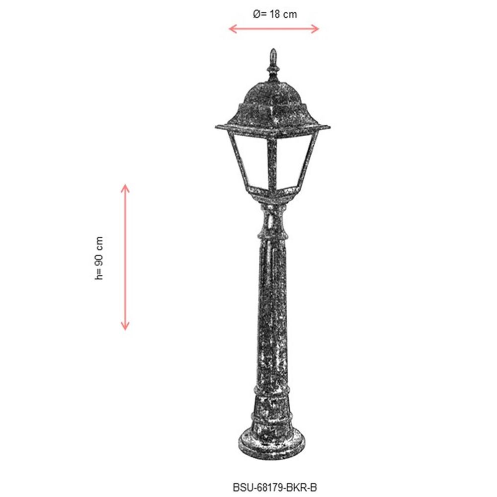 BSU-68179-BKR-B Smeđa Spoljašnja Podna Lampa slika 3