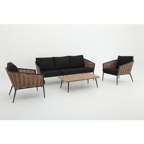 Aluminijski vrtni namještaj Sofa + dvije fotelje + stol slika 3