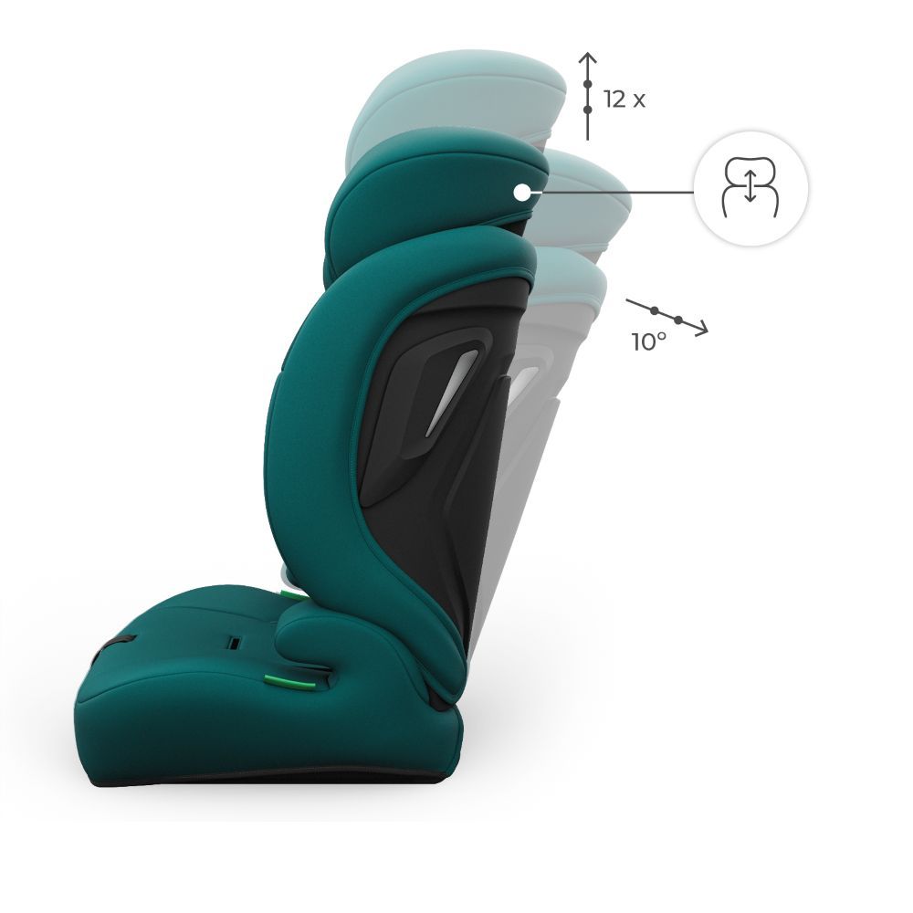 Kinderkraft autosjedalica Comfort Up 2 plus i-Size 9-36 kg (76-150 cm) bez Isofix-a, Green slika 11