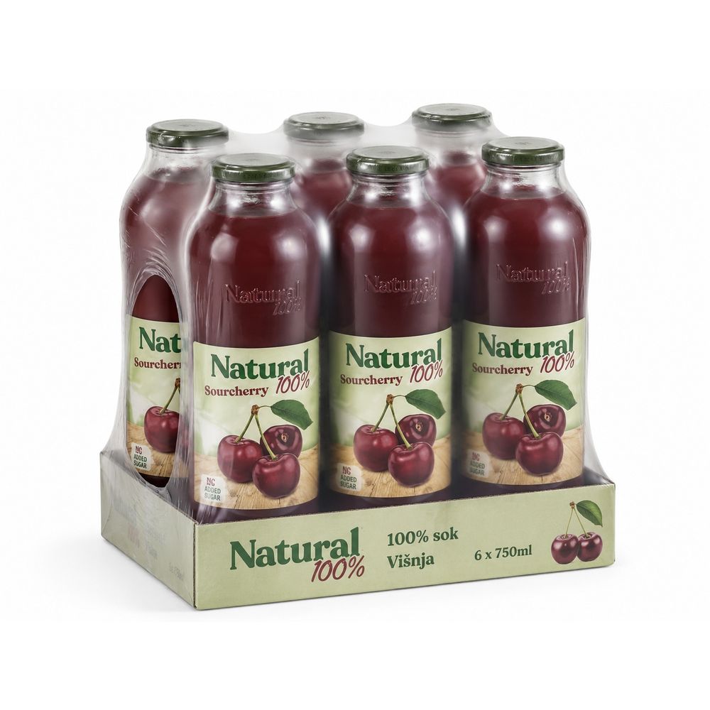 Natural 100% sok Višnja flaša 750ml x 6 kom  slika 1