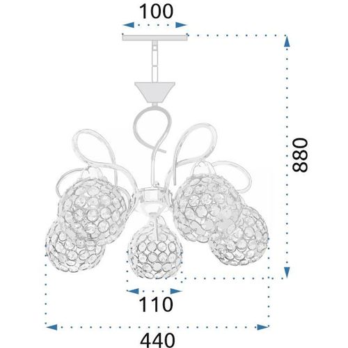 TOOLIGHT Kristalna svjetiljka luster APP635-5C slika 13