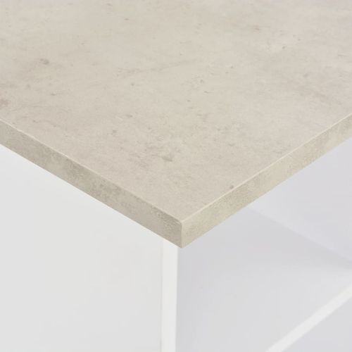 Barski stol bijeli i boja betona 60 x 60 x 110 cm slika 32