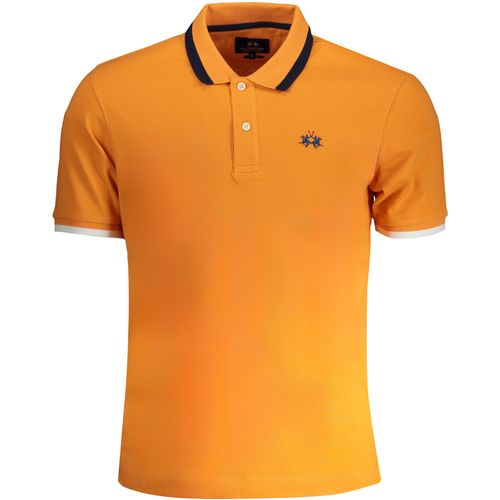 LA MARTINA MEN'S ORANGE SHORT SLEEVED POLO SHIRT slika 1