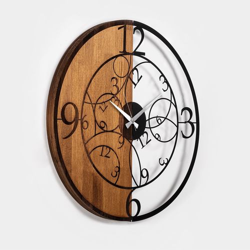 Wallity Ukrasni drveni zidni sat, Wooden Clock - 56 slika 6