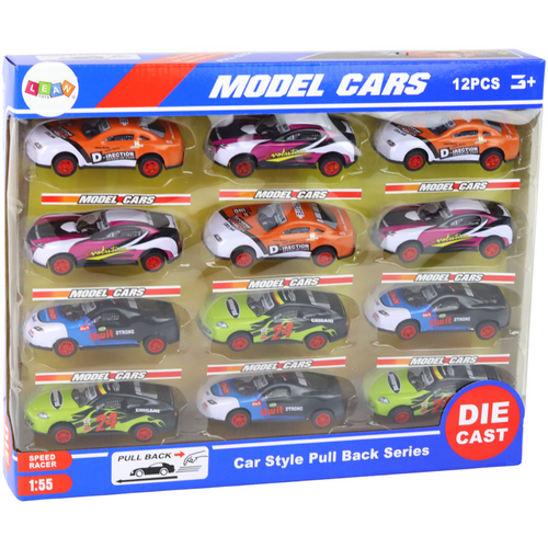 Set sportskih automobila 1:55 s pogonom na trenje, 12 šarenih dijelova slika 3